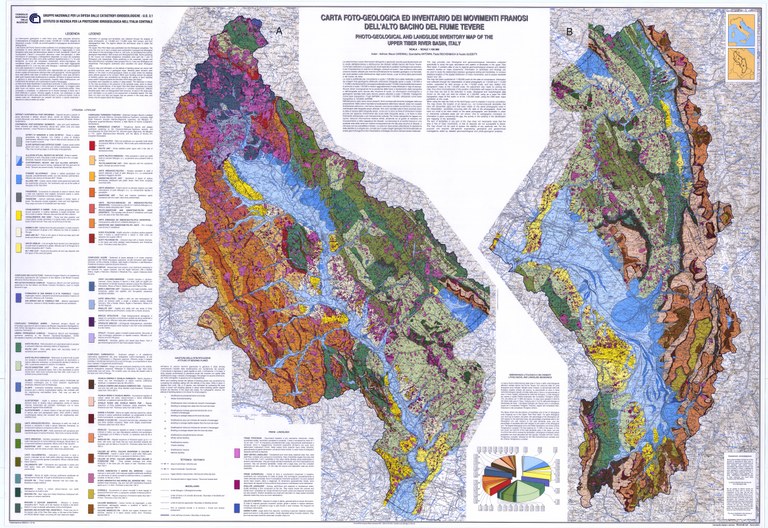 Photo geological and landslide inventory map for the Upper Tiber River basin