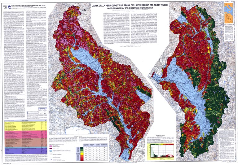 Landslide hazard map for the Upper Tiber River basin