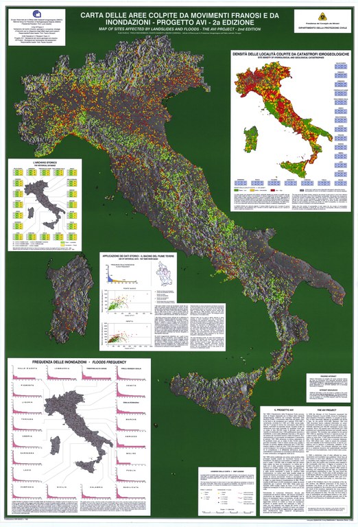 Map of sites historically affected by landslides and floods in Italy, 2nd edition